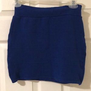 Cobalt blue bodycon skirt